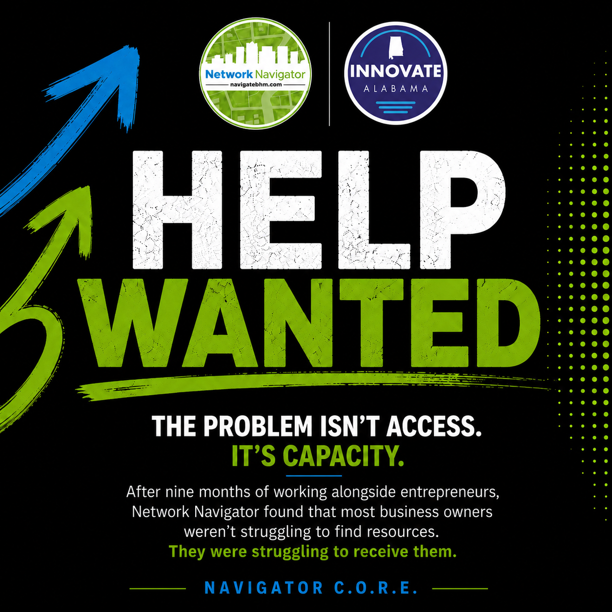 Help Wanted: the problem isn't access, it's capacity. Navigator C.O.R.E.