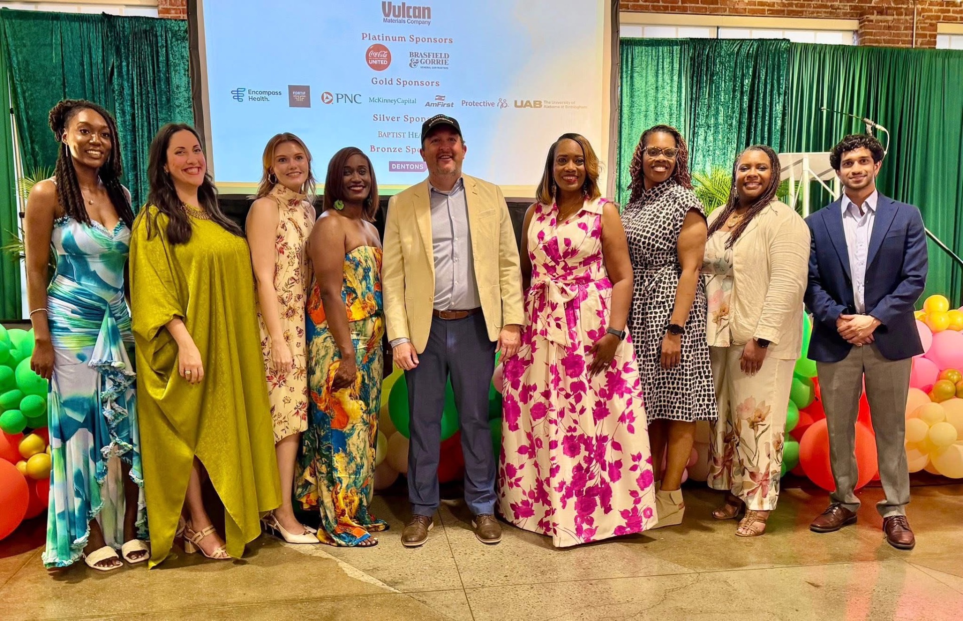 Prosper team, partners, and sponsors on stage at the fifth anniversary celebration