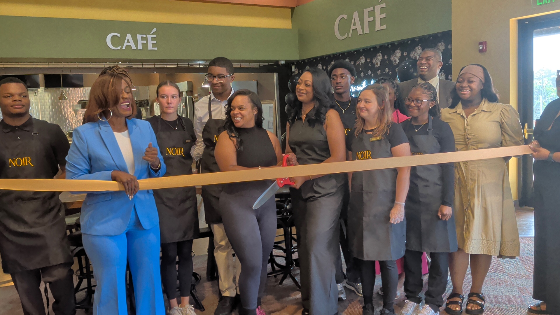 Noir Cafe ribbon cutting in Birmingham
