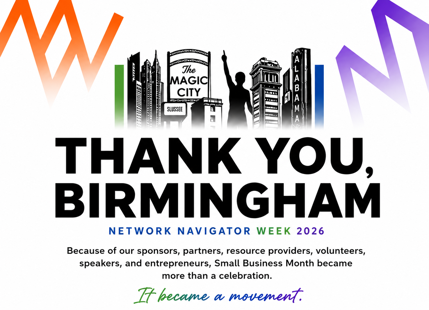 Thank You, Birmingham. Network Navigator Week 2026. It became a movement.