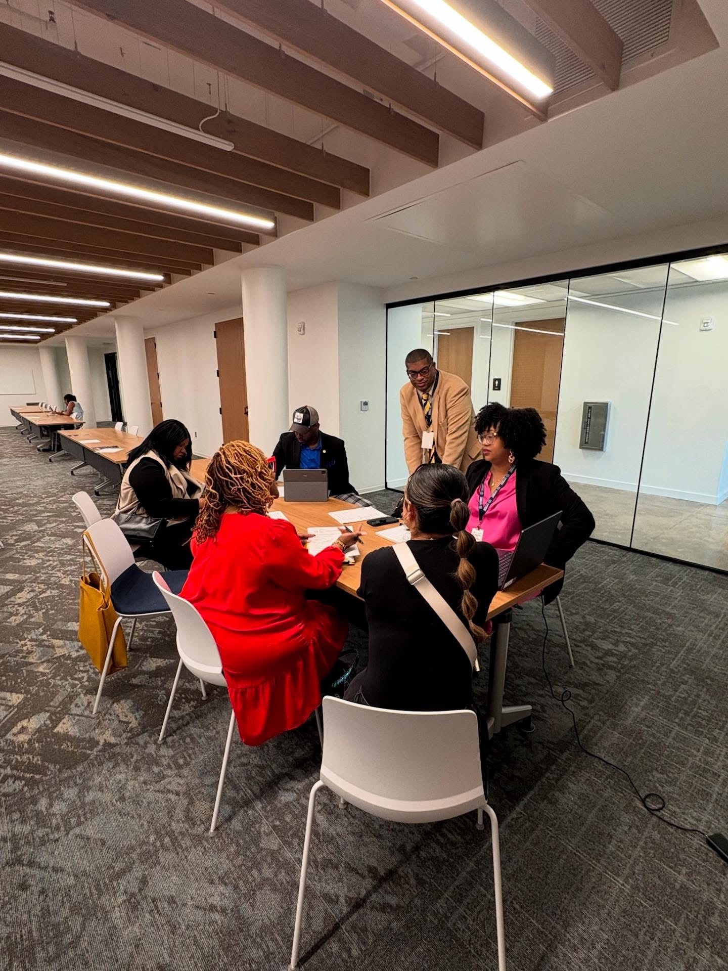 Small business owners in a working session.